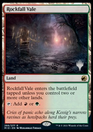 Rockfall Vale (Promo Pack) [Innistrad: Midnight Hunt Promos] | Exor Games Summserside