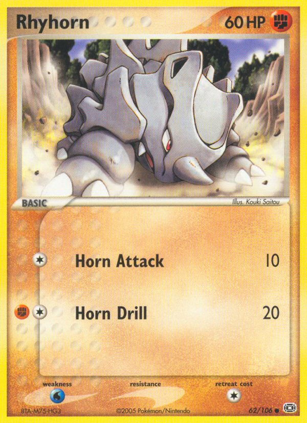 Rhyhorn (62/106) [EX: Emerald] | Exor Games Summserside