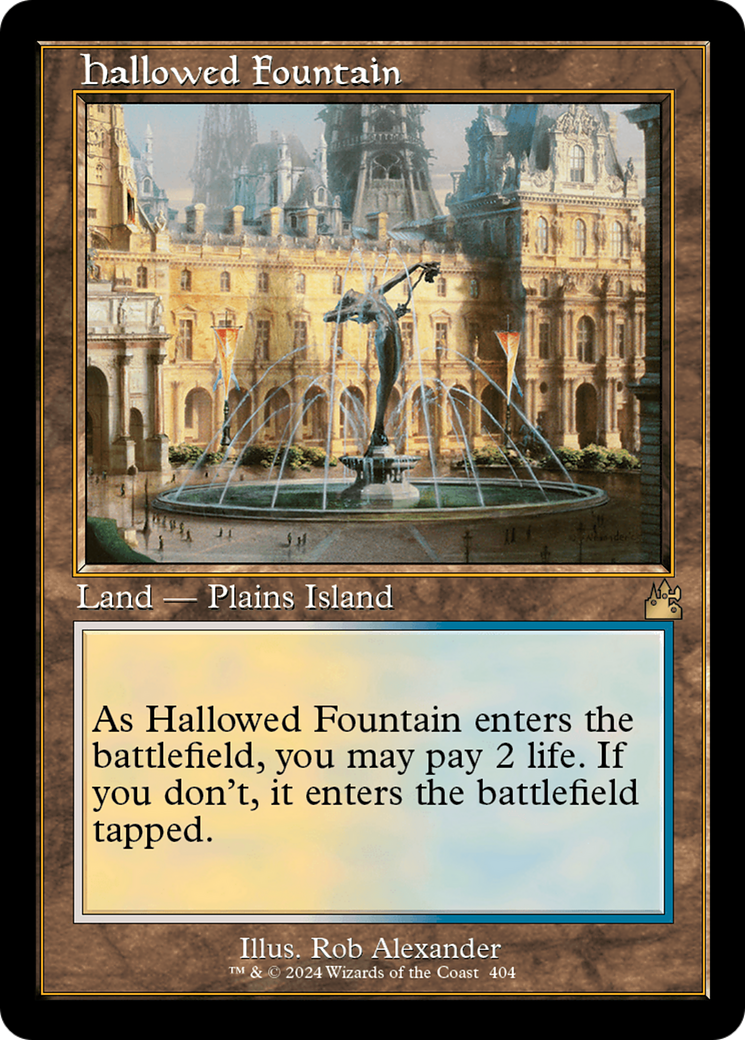 Hallowed Fountain (Retro) [Ravnica Remastered] | Exor Games Summserside