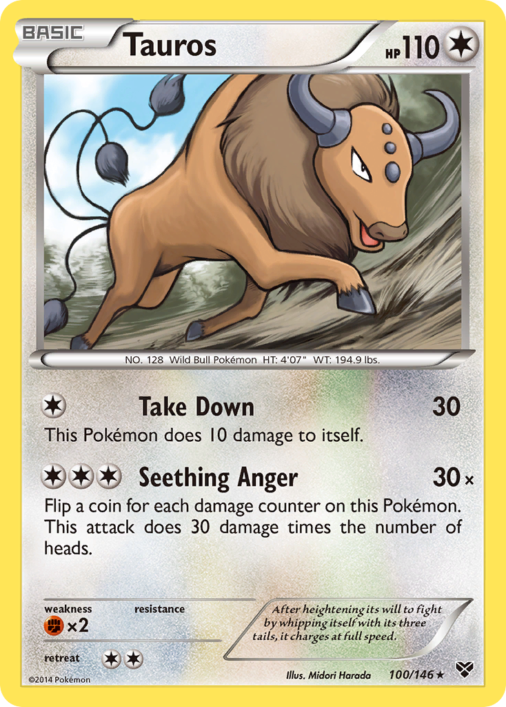 Tauros (100/146) [XY: Base Set] | Exor Games Summserside