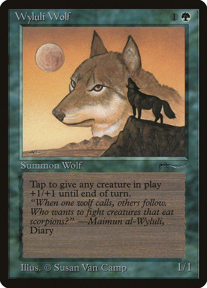 Wyluli Wolf (Dark Mana Cost) [Arabian Nights] | Exor Games Summserside