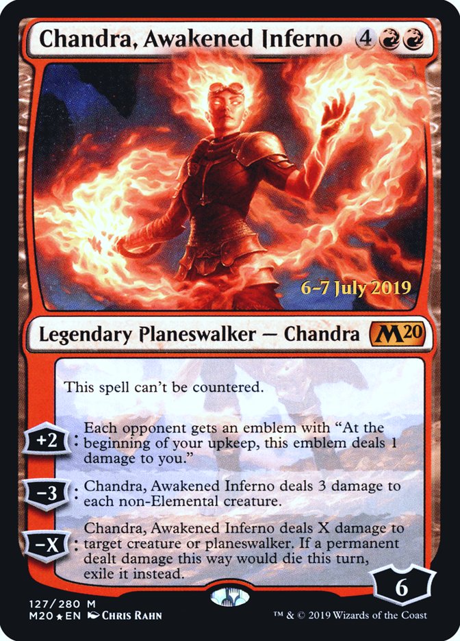 Chandra, Awakened Inferno  [Core Set 2020 Prerelease Promos] | Exor Games Summserside