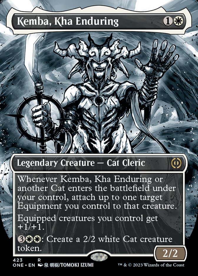 Kemba, Kha Enduring (Borderless Manga Step-and-Compleat Foil) [Phyrexia: All Will Be One] | Exor Games Summserside