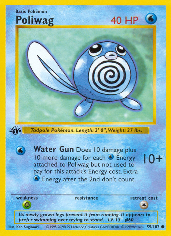 Poliwag (59/102) (Shadowless) [Base Set 1st Edition] | Exor Games Summserside