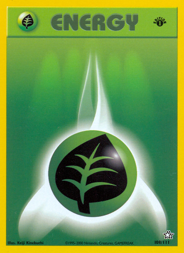 Grass Energy (108/111) [Neo Genesis 1st Edition] | Exor Games Summserside