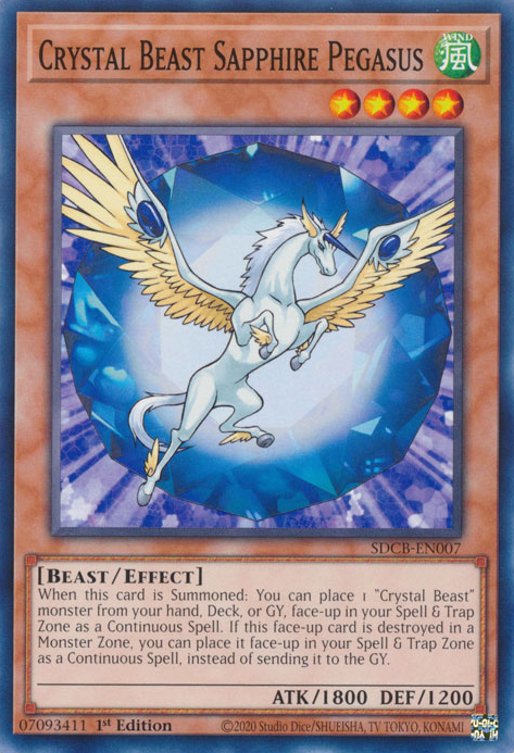 Crystal Beast Sapphire Pegasus [SDCB-EN007] Common | Exor Games Summserside