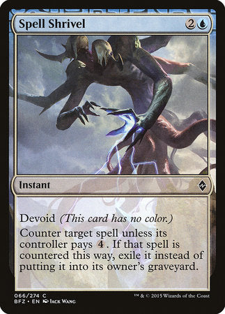 Spell Shrivel [Battle for Zendikar] | Exor Games Summserside
