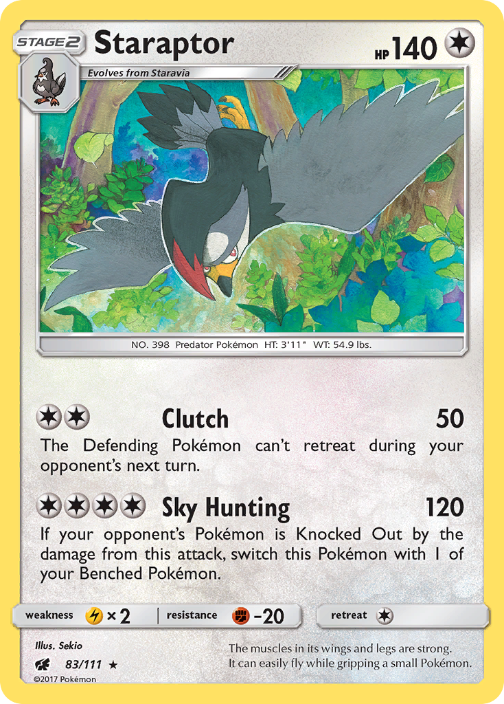 Staraptor (83/111) [Sun & Moon: Crimson Invasion] | Exor Games Summserside