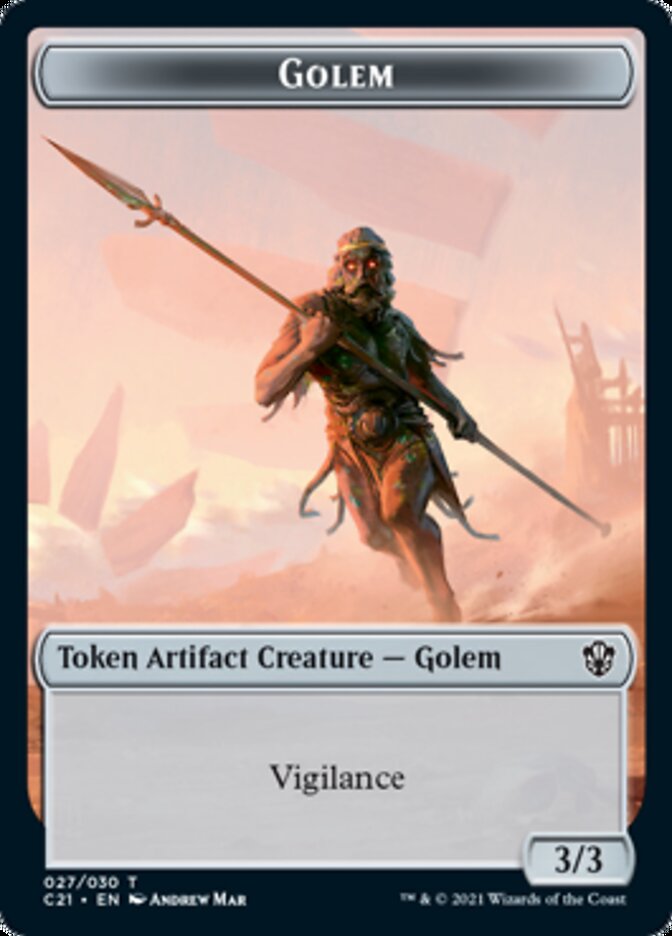 Golem (027) // Thopter Token [Commander 2021 Tokens] | Exor Games Summserside