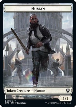 Human // Snake Double-sided Token [Dominaria United Commander Tokens] | Exor Games Summserside