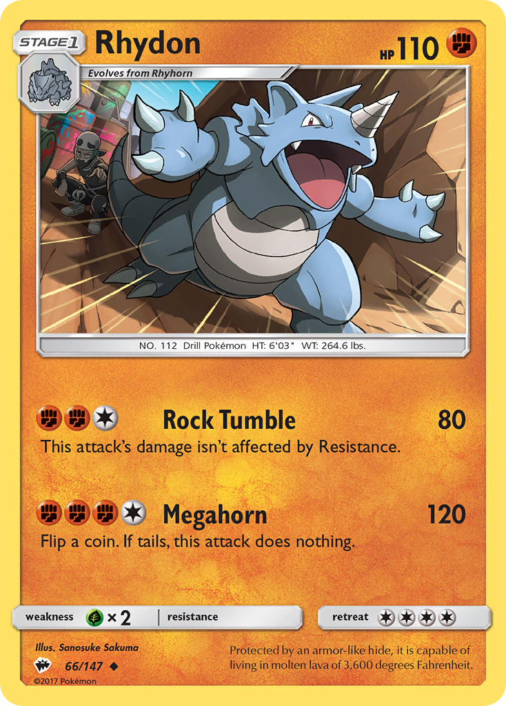 Rhydon (66/147) [Sun & Moon: Burning Shadows] | Exor Games Summserside