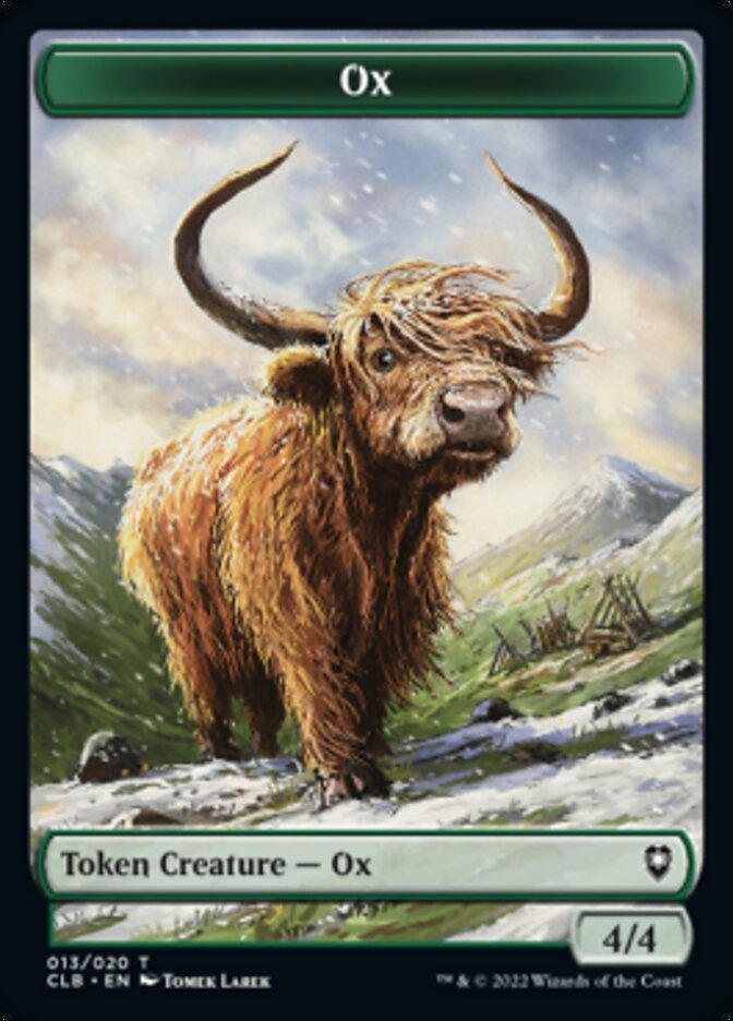 Ox Token [Commander Legends: Battle for Baldur's Gate Tokens] | Exor Games Summserside