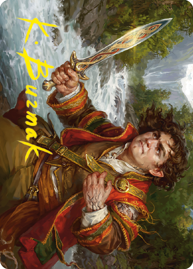 Frodo Baggins Art Card (16/81) (Gold-Stamped Signature) [The Lord of the Rings: Tales of Middle-earth Art Series] | Exor Games Summserside