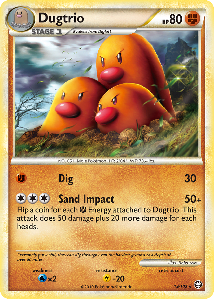 Dugtrio (19/102) [HeartGold & SoulSilver: Triumphant] | Exor Games Summserside