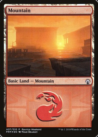 Mountain - Boros (A07) [GRN Ravnica Weekend] | Exor Games Summserside