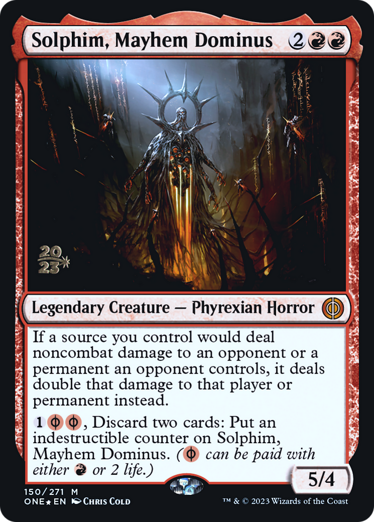 Solphim, Mayhem Dominus [Phyrexia: All Will Be One Prerelease Promos] | Exor Games Summserside