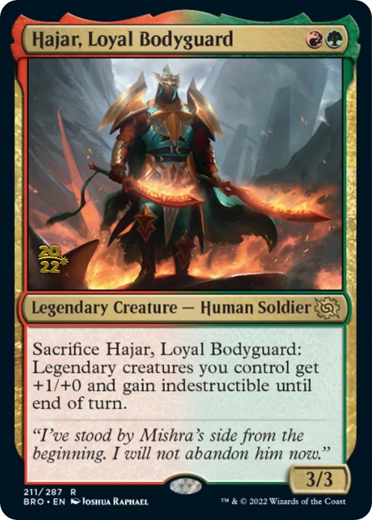 Hajar, Loyal Bodyguard [The Brothers' War: Prerelease Promos] | Exor Games Summserside