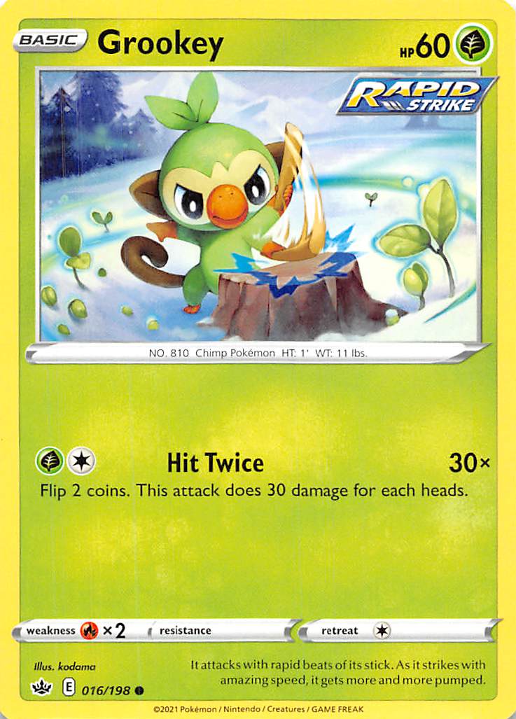 Grookey (016/198) [Sword & Shield: Chilling Reign] | Exor Games Summserside