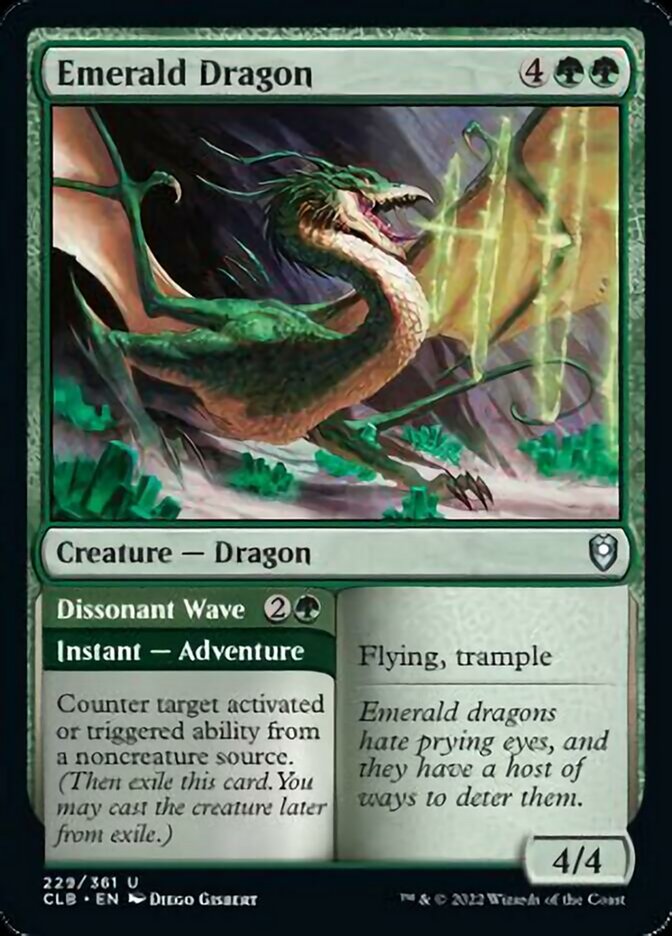 Emerald Dragon // Dissonant Wave [Commander Legends: Battle for Baldur's Gate] | Exor Games Summserside