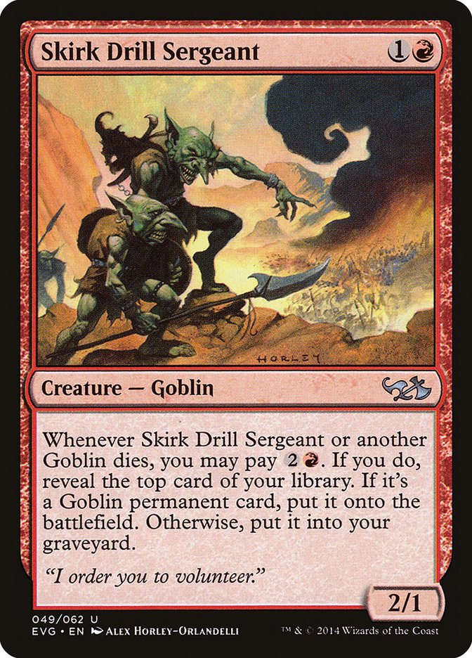 Skirk Drill Sergeant (Elves vs. Goblins) [Duel Decks Anthology] | Exor Games Summserside