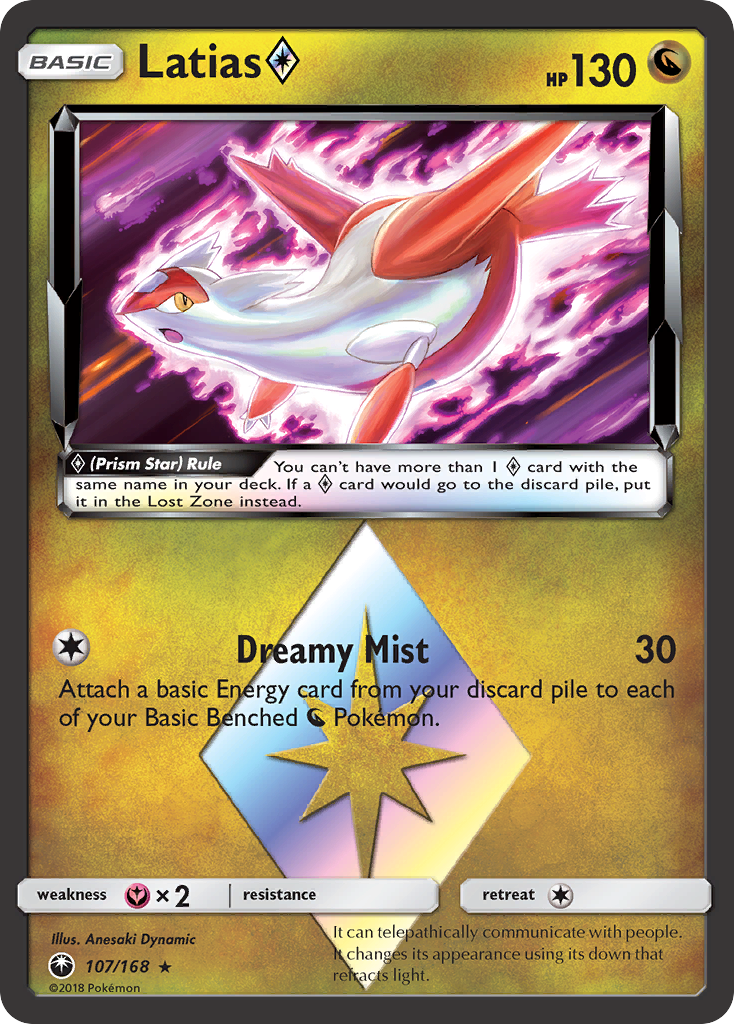 Latias (107/168) (Prism Star) [Sun & Moon: Celestial Storm] | Exor Games Summserside