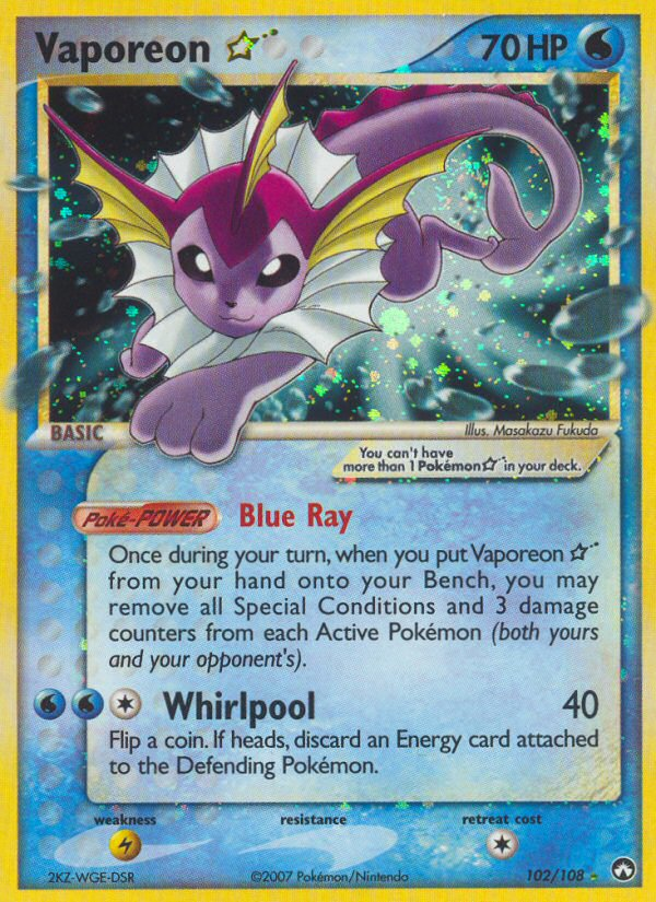 Vaporeon Star (102/108) [EX: Power Keepers] | Exor Games Summserside