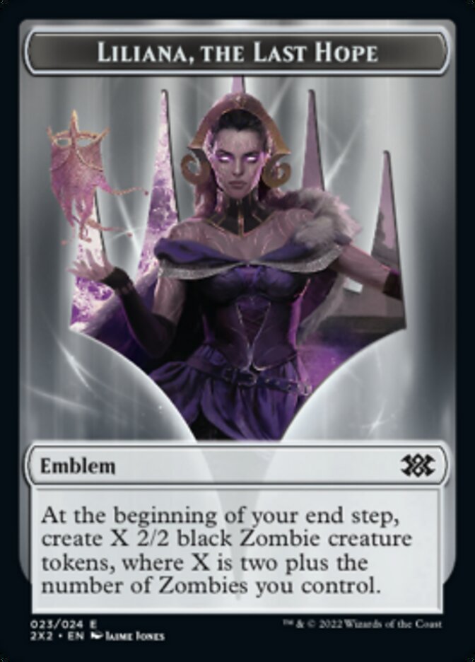 Liliana, the Last Hope Emblem // Spirit Double-sided Token [Double Masters 2022 Tokens] | Exor Games Summserside