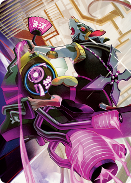 Nashi, Moon Sage's Scion Art Card [Kamigawa: Neon Dynasty Art Series] | Exor Games Summserside