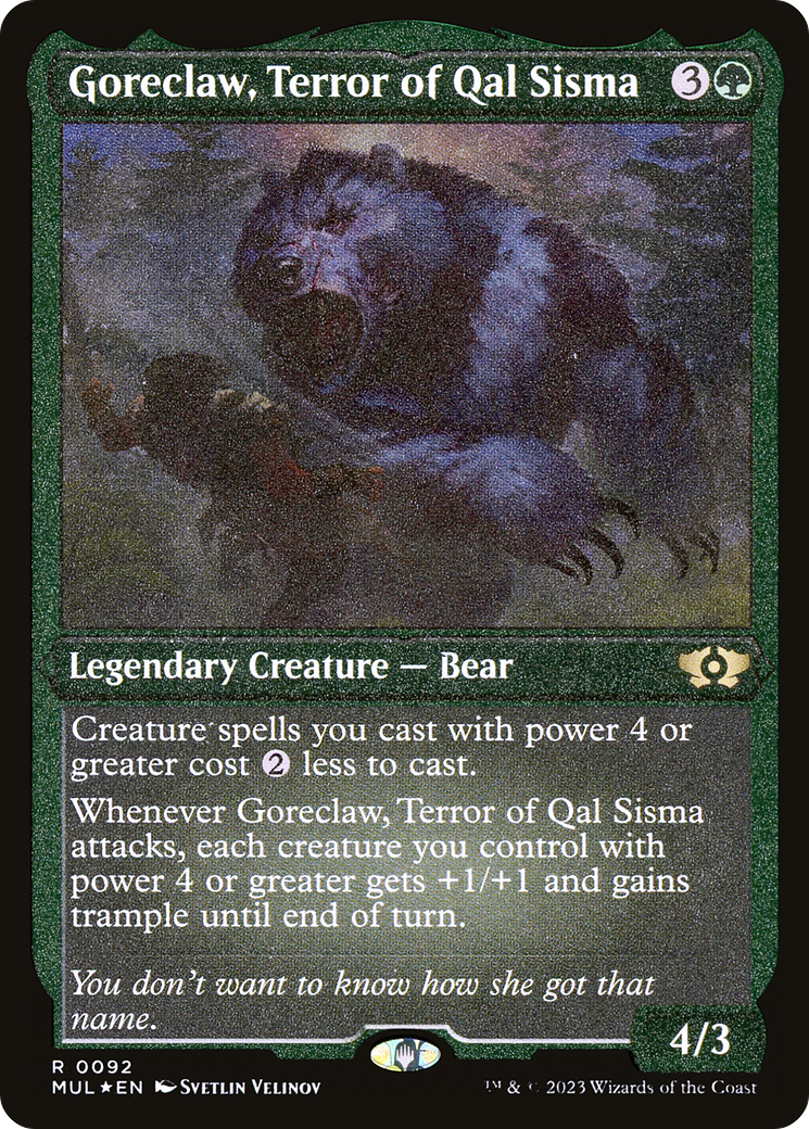 Goreclaw, Terror of Qal Sisma (Foil Etched) [Multiverse Legends] | Exor Games Summserside