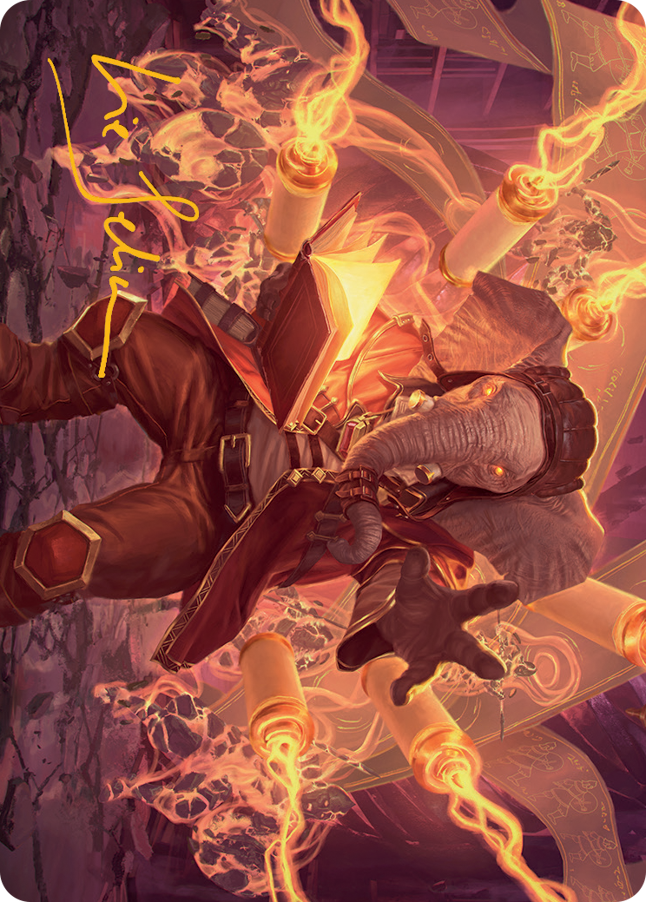 Quintorius, Loremaster Art Card (52) (Gold-Stamped Signature) [March of the Machine Art Series] | Exor Games Summserside