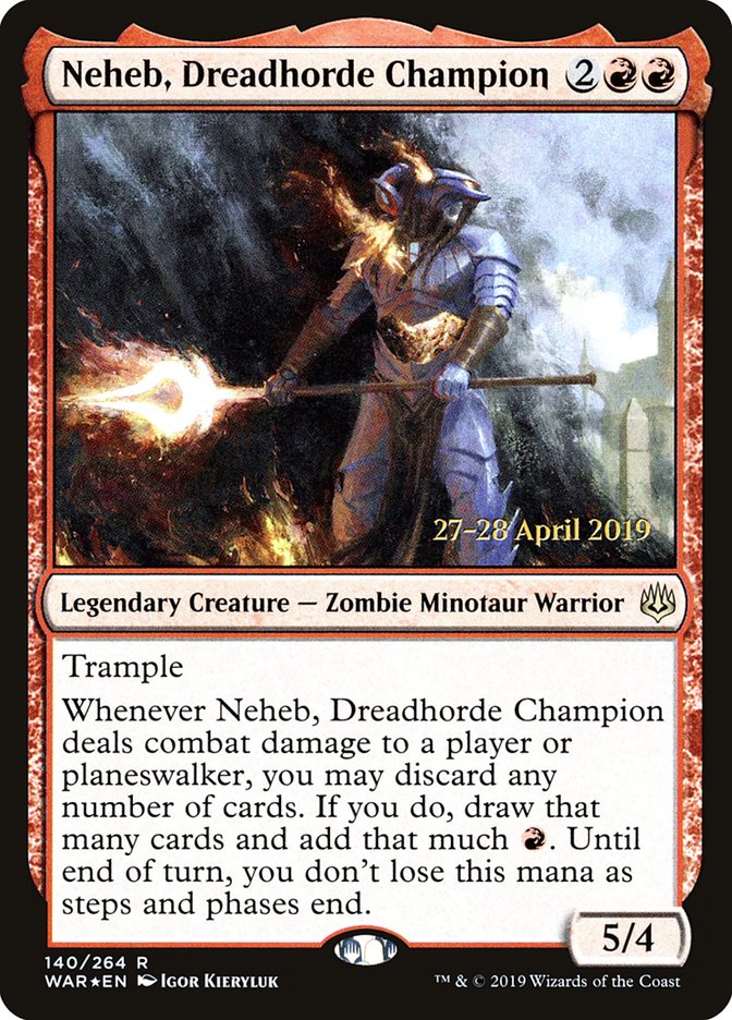 Neheb, Dreadhorde Champion  [War of the Spark Prerelease Promos] | Exor Games Summserside