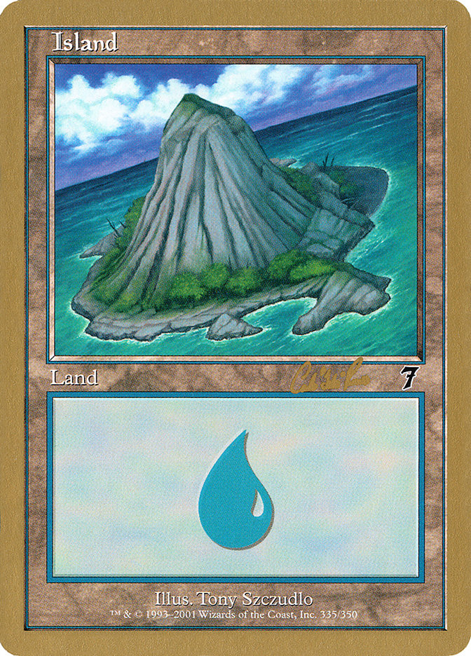 Island (cr335b) (Carlos Romao) [World Championship Decks 2002] | Exor Games Summserside