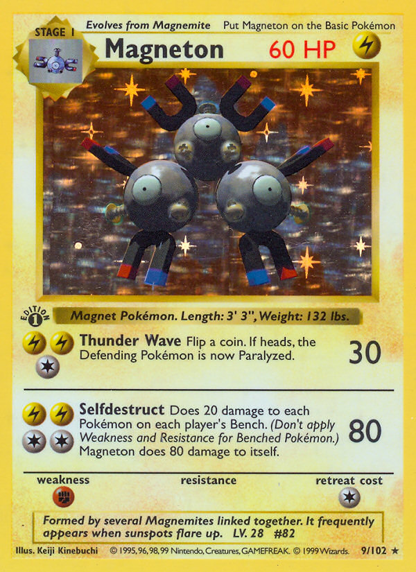 Magneton (9/102) (Shadowless) [Base Set 1st Edition] | Exor Games Summserside