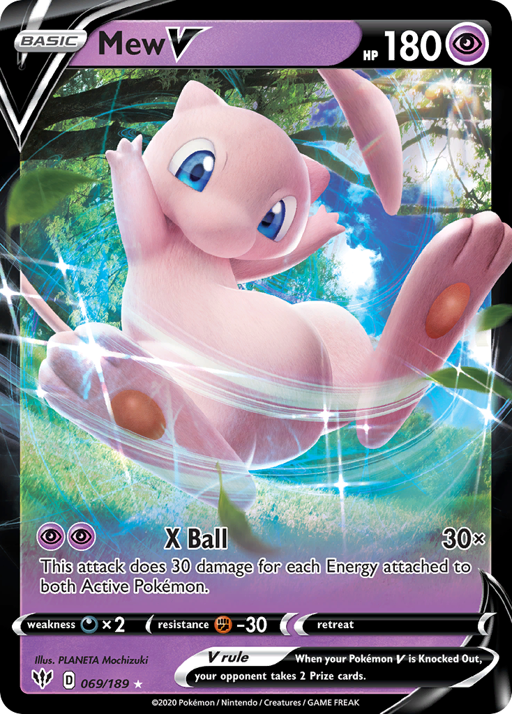 Mew V (069/189) (Jumbo Card) [Sword & Shield: Darkness Ablaze] | Exor Games Summserside