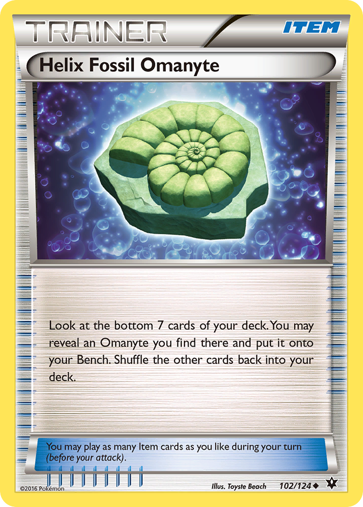 Helix Fossil Omanyte (102/124) [XY: Fates Collide] | Exor Games Summserside