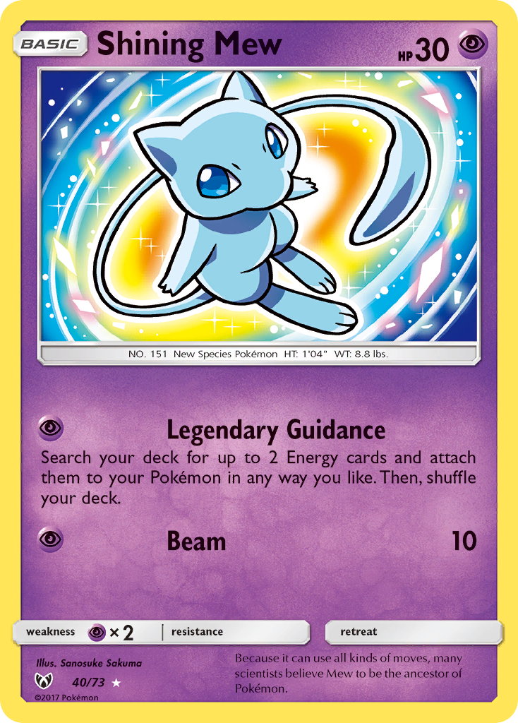 Shining Mew (40/73) [Sun & Moon: Shining Legends] | Exor Games Summserside