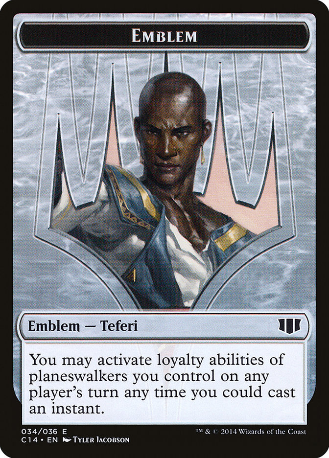 Teferi, Temporal Archmage Emblem // Zombie (011/036) Double-sided Token [Commander 2014 Tokens] | Exor Games Summserside