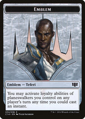 Teferi, Temporal Archmage Emblem // Zombie (011/036) Double-sided Token [Commander 2014 Tokens] | Exor Games Summserside