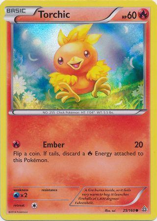 Torchic (25/160) (Sheen Holo) [XY: Primal Clash] | Exor Games Summserside