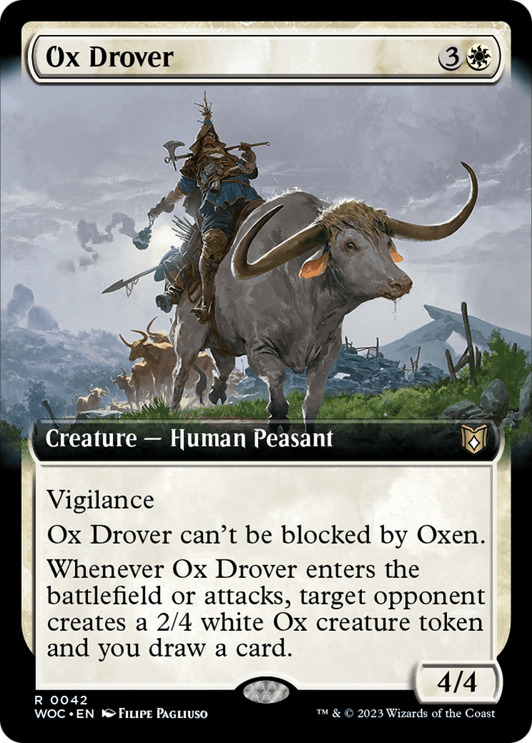 Ox Drover (Extended Art) [Wilds of Eldraine Commander] | Exor Games Summserside