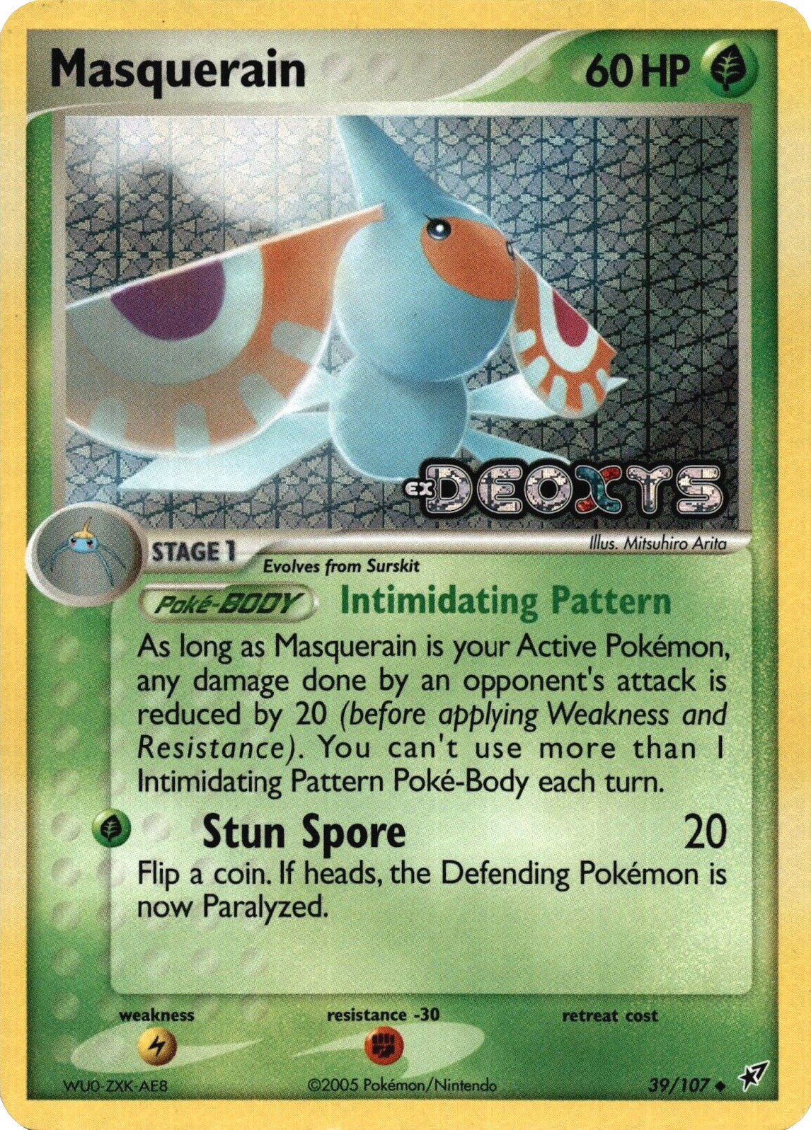 Masquerain (39/107) (Stamped) [EX: Deoxys] | Exor Games Summserside