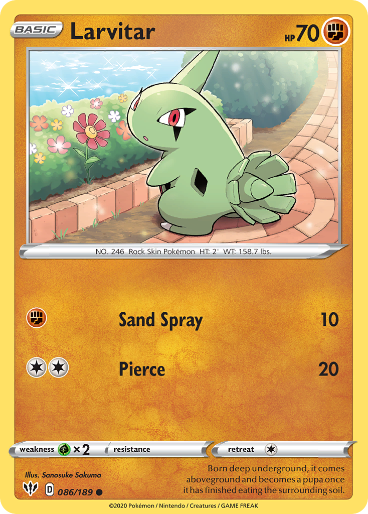 Larvitar (086/189) [Sword & Shield: Darkness Ablaze] | Exor Games Summserside