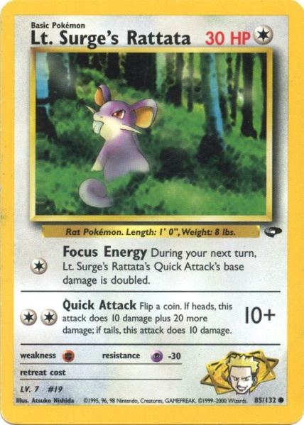 Lt. Surge's Rattata (85/132) [Gym Challenge Unlimited] | Exor Games Summserside