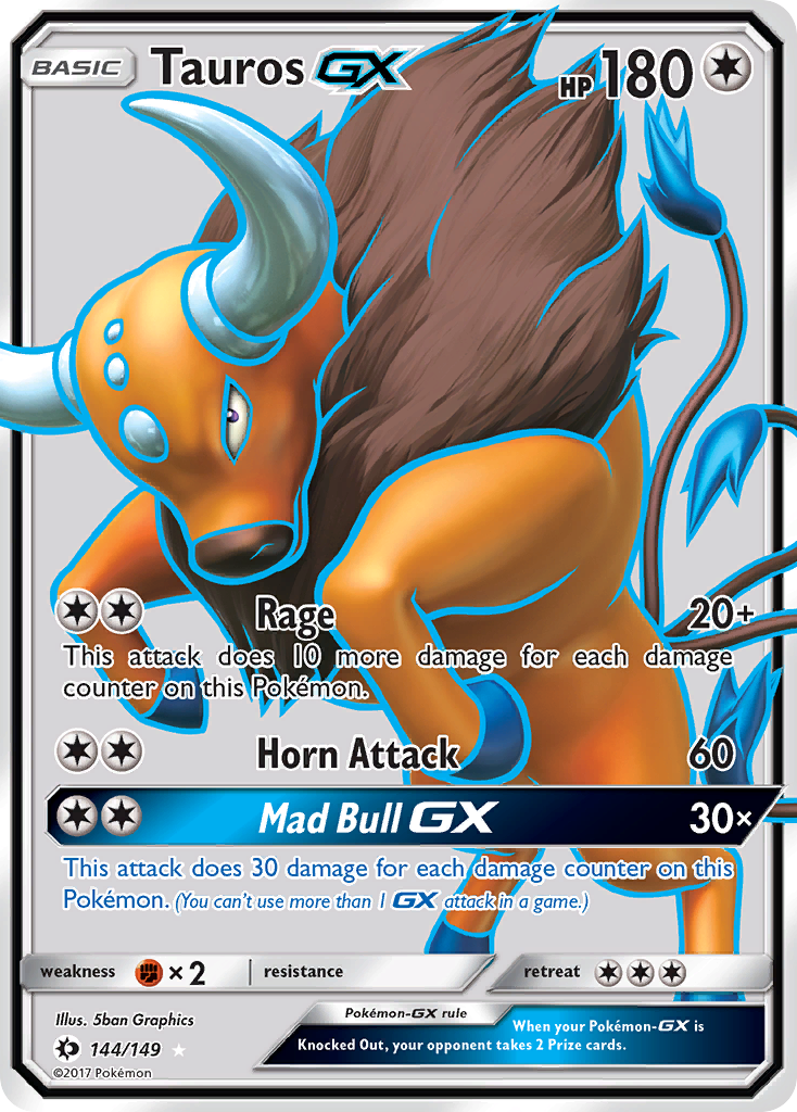 Tauros GX (144/149) [Sun & Moon: Base Set] | Exor Games Summserside