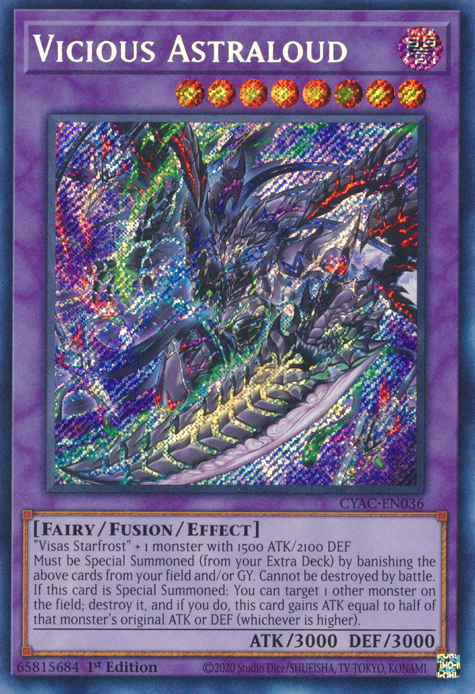 Vicious Astraloud [CYAC-EN036] Secret Rare | Exor Games Summserside