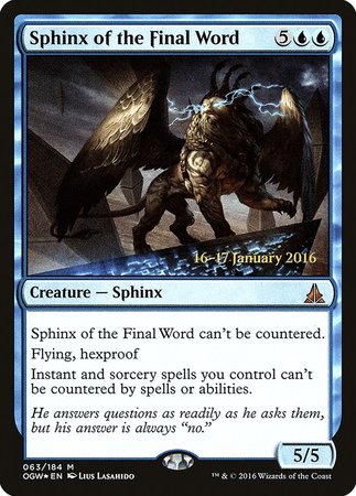 Sphinx of the Final Word [Oath of the Gatewatch Promos] | Exor Games Summserside