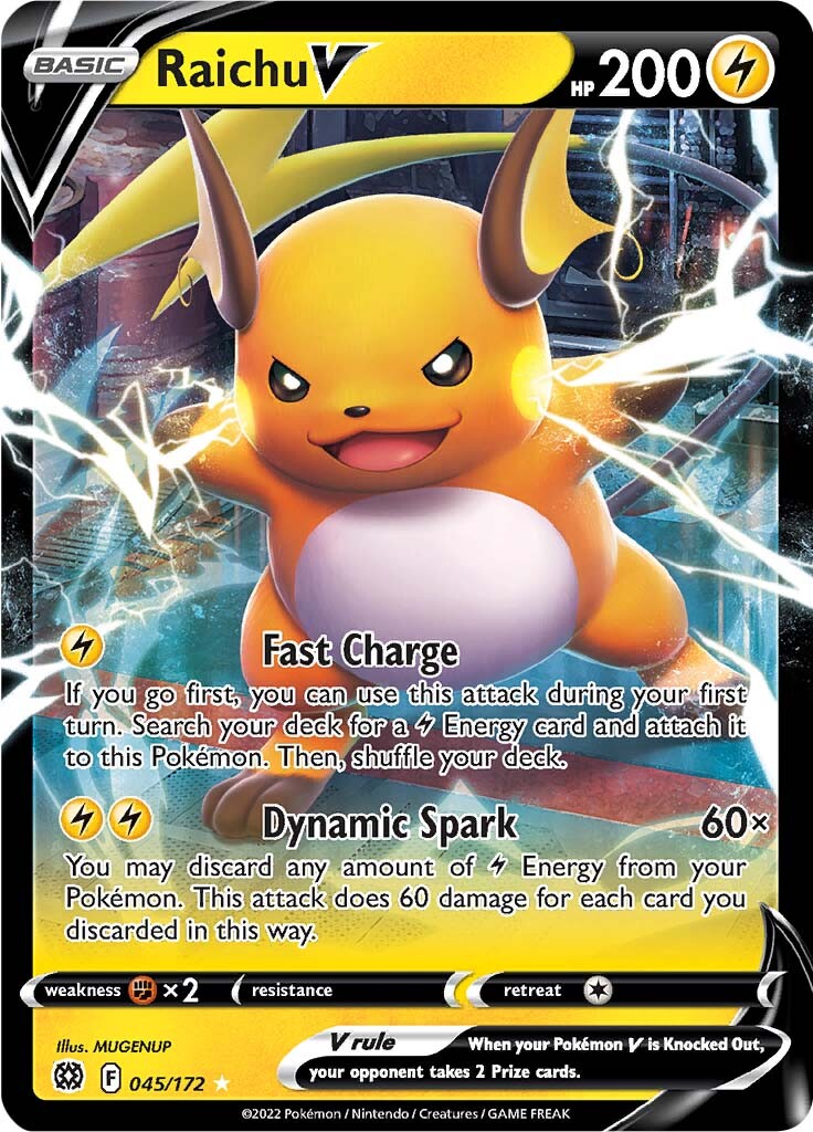 Raichu V (045/172) [Sword & Shield: Brilliant Stars] | Exor Games Summserside