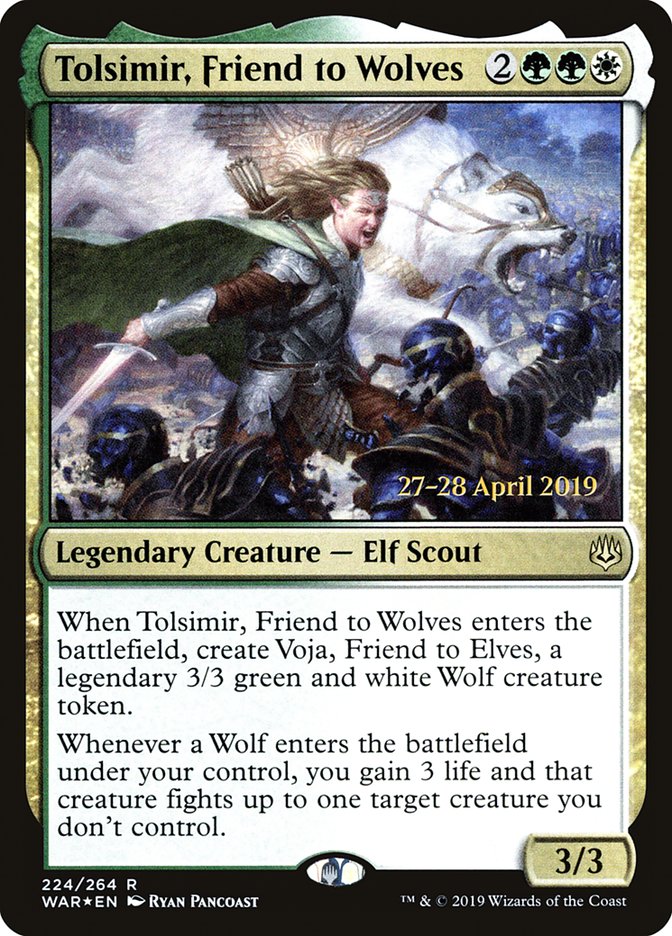 Tolsimir, Friend to Wolves  [War of the Spark Prerelease Promos] | Exor Games Summserside