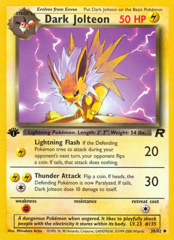 Dark Jolteon (38/82) [Team Rocket 1st Edition] | Exor Games Summserside