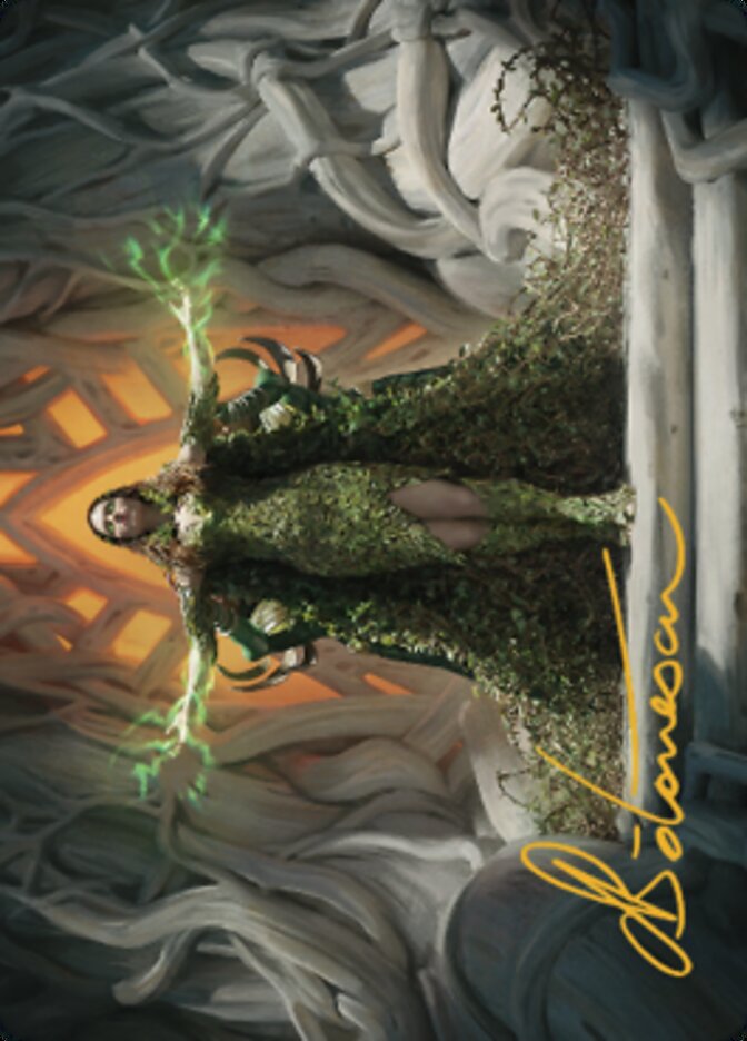 Titania, Voice of Gaea Art Card (Gold-Stamped Signature) [The Brothers' War Art Series] | Exor Games Summserside